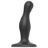 Kép 1/6 - Strap-on-me Curvy S - hullámos, talpas dildó (fekete)