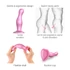Kép 3/5 - Strap-on-me Curvy S - hullámos, talpas dildó (pink)