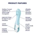Kép 8/8 - Satisfyer Air Pump Vibrator 5 - okos pumpálható vibrátor (kék)
