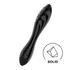Kép 1/6 - Satisfyer Dazzling Crystal 1 - 2 végű üveg dildó (fekete)