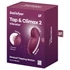 Kép 2/7 - Satisfyer Tap & Climax 2 - 2in1 csiklóizgató és vibrátor (piros)
