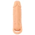 Kép 5/9 - Nature Skin - péniszköpeny és műpunci - 18cm (natúr)