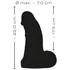 Kép 8/9 - Realistixxx Real Giant - herés dildó - 22 cm (fekete)