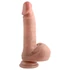 Kép 1/5 - Dual Density - tapadókorongos, herés élethű dildó - 18cm (natúr)