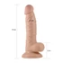 Kép 4/4 - Lovetoy Real Extreme - talpas, herés G-pont dildó - 19cm (natúr)
