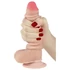 Kép 1/6 - Lovetoy Sliding-Skin - kétrétegű dildó - 18cm (natúr)