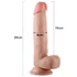 Kép 7/9 - Lovetoy Sliding-Skin - kétrétegű dildó - 21cm (natúr)