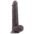 Kép 1/9 - Lovetoy Sliding-Skin - kétrétegű dildó - 23cm (barna)