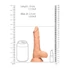 Kép 8/9 - RealRock Dong 7 - élethű, herés dildó (17cm) - natúr