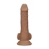 Kép 5/9 - RealRock Dong 7 - élethű, herés dildó (17cm) - sötét natúr