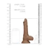 Kép 8/9 - RealRock Dong 7 - élethű, herés dildó (17cm) - sötét natúr