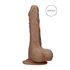 Kép 1/9 - RealRock Dong 7 - élethű, herés dildó (17cm) - sötét natúr