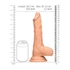 Kép 9/9 - RealRock Dong 10 - élethű, herés dildó (25cm) - natúr