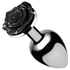 Kép 1/4 - Booty Sparks Black Rose - 79g-os alumínium anál plug (ezüst-fekete)