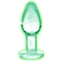 Kép 1/2 - Booty Sparks Glow in the Dark S - üveg anál plug (áttetsző)