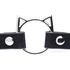 Kép 3/4 - Master Series Kinky Kitty - nyakörv cica fej karikával (fekete)