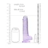 Kép 3/6 - REALROCK - áttetsző élethű dildó - lila (19cm)