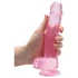 Kép 7/7 - REALROCK - áttetsző élethű dildó - pink (19cm)