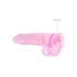 Kép 5/7 - REALROCK - áttetsző élethű dildó - pink (22cm)