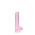Kép 2/7 - REALROCK - áttetsző élethű dildó - pink (15cm)