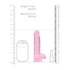 Kép 3/7 - REALROCK - áttetsző élethű dildó - pink (15cm)