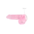 Kép 5/7 - REALROCK - áttetsző élethű dildó - pink (15cm)