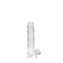 Kép 2/7 - REALROCK - áttetsző élethű dildó - víztiszta (15cm)