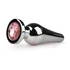 Kép 1/4 - Easytoys Metal No.11 - pink köves kúp anál plug - ezüst (3,5cm)