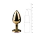 Kép 4/4 - Easytoys Metal No.1 - lila köves kúp anál plug - arany (2,5cm)