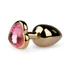 Kép 1/4 - Easytoys Metal No.3 - anál plug - arany-pink (2,5cm)