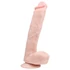 Kép 1/5 - Easytoys - tapadótalpas, herés nagy dildó (26,5cm) - natúr
