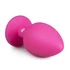 Kép 3/3 - Easytoys Diamond - fehér köves anál plug (nagy) - pink