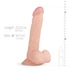 Kép 5/7 - Real Fantasy Felix - herés élethű dildó - 22cm (natúr)