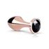 Kép 1/3 - Rosy Gold Butt Plug - fekete köves anál plug (rosegold)