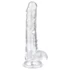 Kép 2/6 - EasyToys - herés dildó - 17cm (átlátszó)