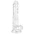 Kép 1/6 - EasyToys - herés dildó - 17cm (átlátszó)