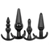 Kép 1/2 - EasyToys - anál plug szett - 4 részes (fekete)