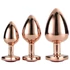 Kép 4/5 - Gleaming Love - szíves anál plug szett - rosegold (3 részes)