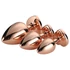 Kép 1/5 - Gleaming Love - szíves anál plug szett - rosegold (3 részes)