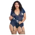 Kép 1/5 - Dreamgirls Plus Size - rendőrnő jelmez (kék)