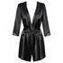 Kép 2/5 - Obsessive Satinia Robe - szatén köntös szett (fekete)