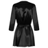 Kép 3/5 - Obsessive Satinia Robe - szatén köntös szett (fekete)