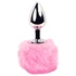 Kép 1/4 - FEELZTOYS - fém anál plug nyuszifarokkal (ezüst-pink)
