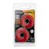 Kép 1/4 - STAY HARD DONUT RINGS OVERSIZED RED