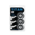 Kép 1/5 - Titan 3 in 1 Silicone Rings Black