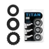 Kép 2/5 - Titan 3 in 1 Silicone Rings Black