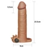 Kép 5/5 - Pleasure X-Tender Vibrating Penis Sleeve #5 Brown