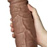 Kép 13/16 - 10.5'' Realistic Chubby Vibrating Dildo Brown