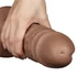 Kép 15/16 - 10.5'' Realistic Chubby Vibrating Dildo Brown