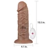 Kép 4/16 - 10.5'' Realistic Chubby Vibrating Dildo Brown